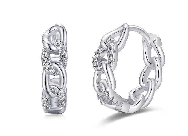 HOOPS CATENA ZIRCONI ARGENTO