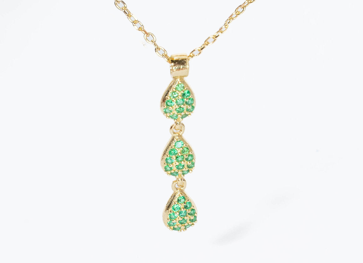COLLANA OTTAVIA VERDE, ORO