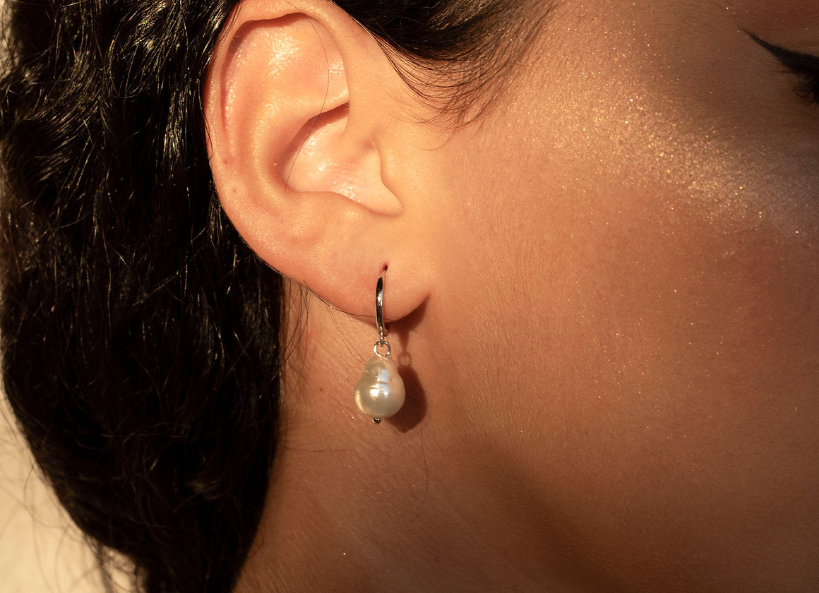 HOOPS PERLA ARGENTO