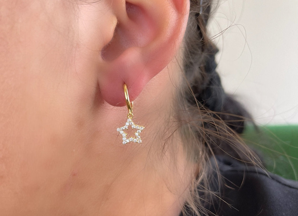 HOOP STELLA PAVE' ORO