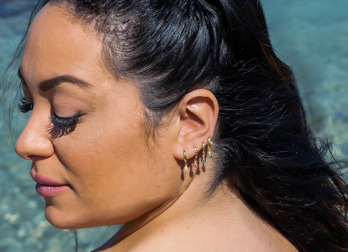HOOPS OTTAVIA BIANCO , ORO