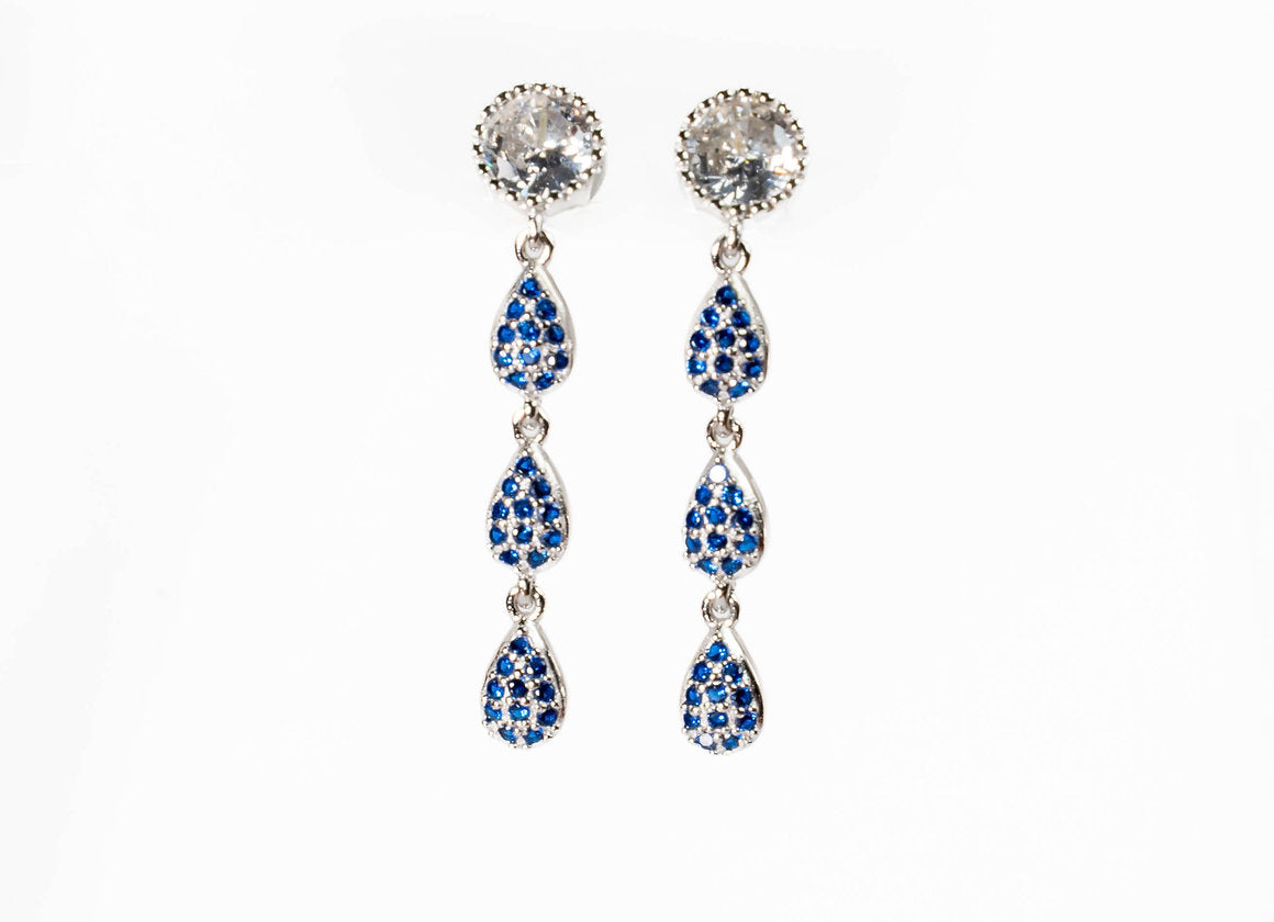 ORECCHINI PENDENTI OTTAVIA BLU