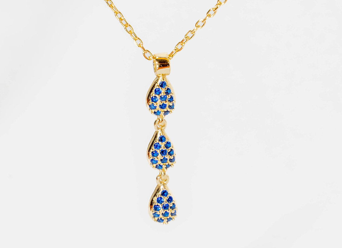COLLANA OTTAVIA BLU, ORO