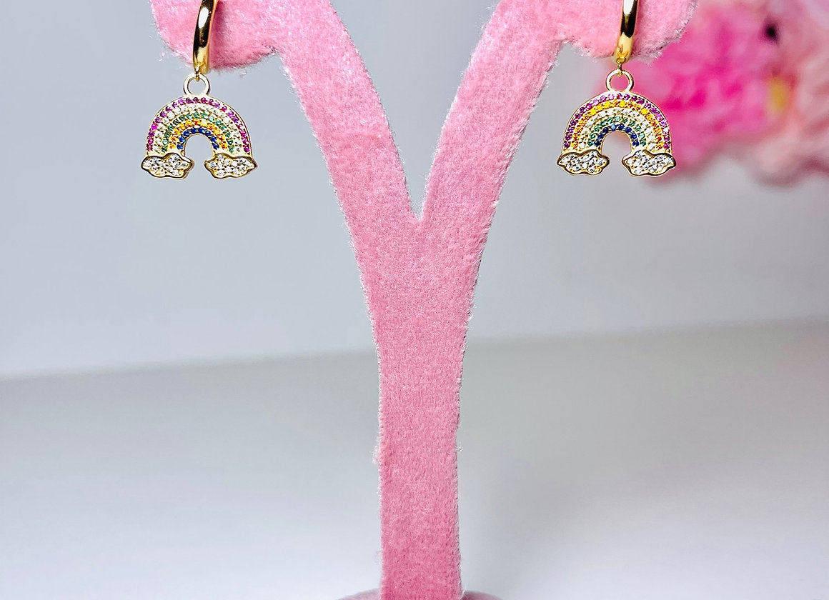 HOOPS RAINBOW PLACCATO ORO