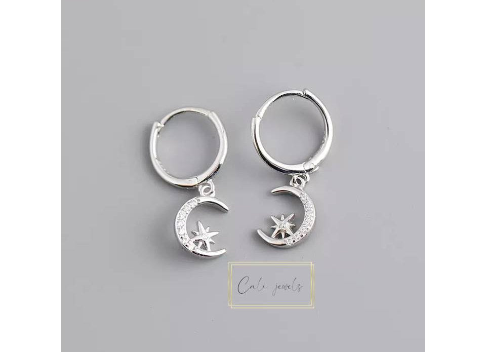 HOOP LUNA MINISTELLA ARGENTO