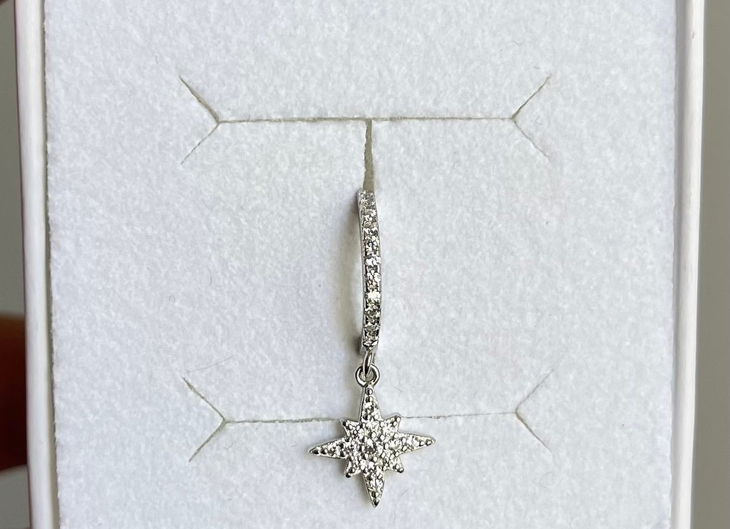 HOOPS ZIRCONI STELLA POLARE ARGENTO