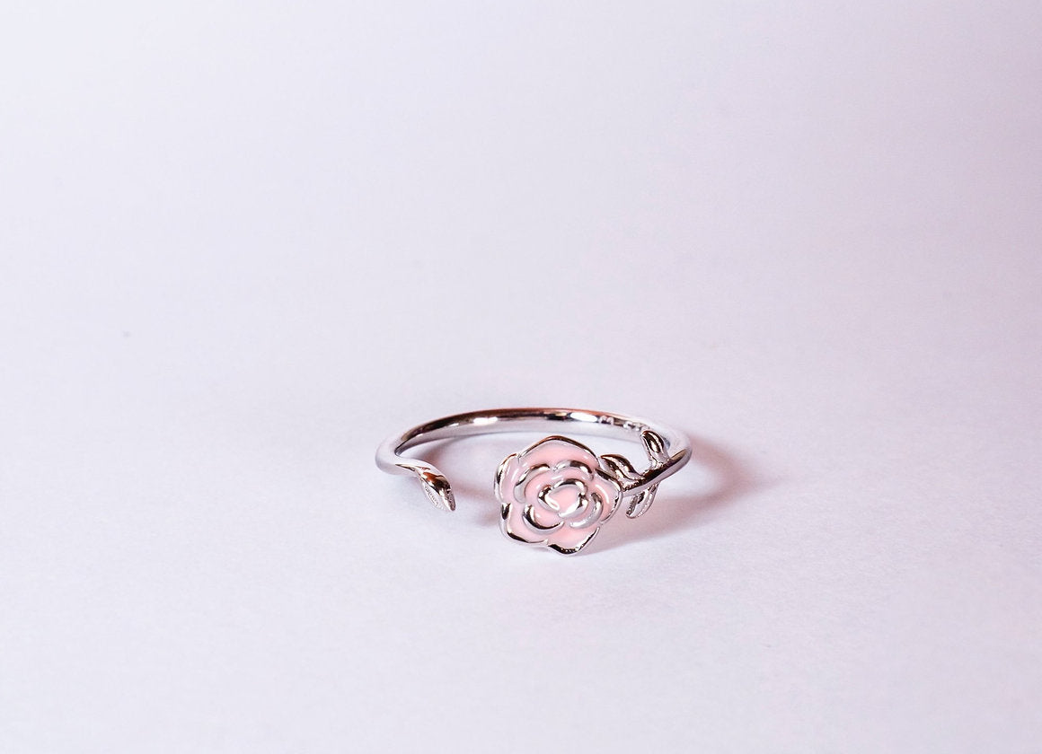 ANELLO BOCCIOLO ARGENTO SMALTATO