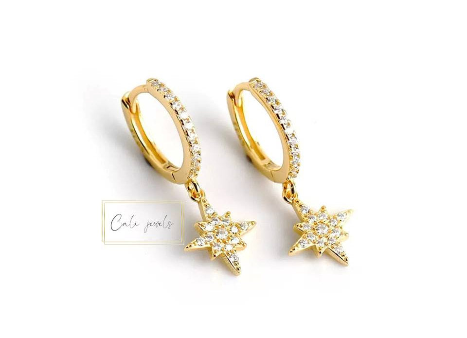 HOOPS ZIRCONI STELLA POLARE ORO