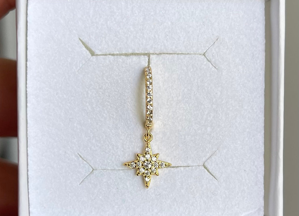 HOOPS ZIRCONI STELLA POLARE ORO