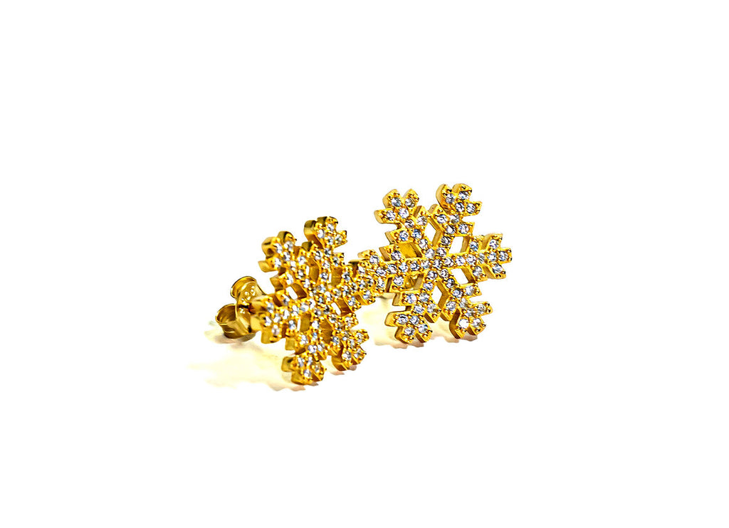 ORECCHINI SNOWFLAKES PLACCATO ORO
