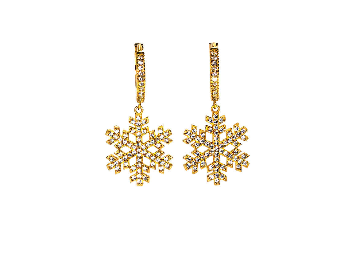 HOOPS SNOWFLAKES PLACCATO ORO