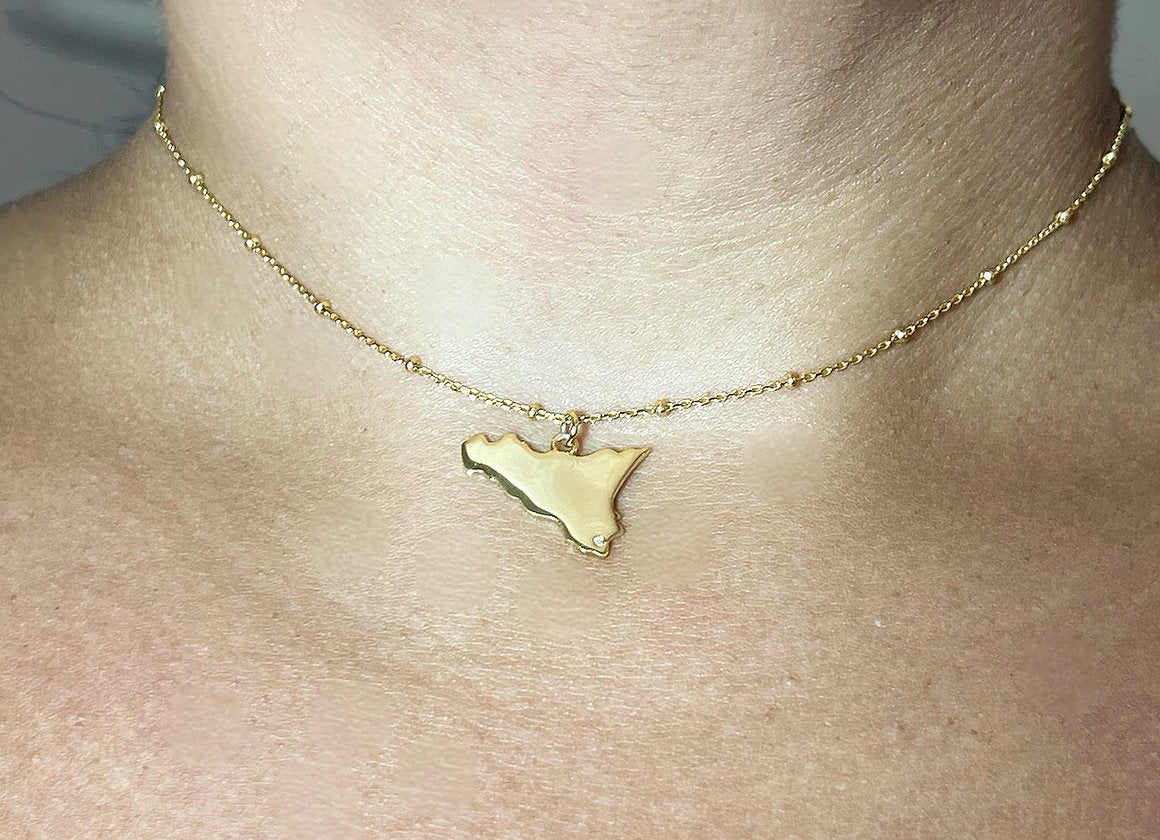 COLLANA SICILIA PLACCATO ORO