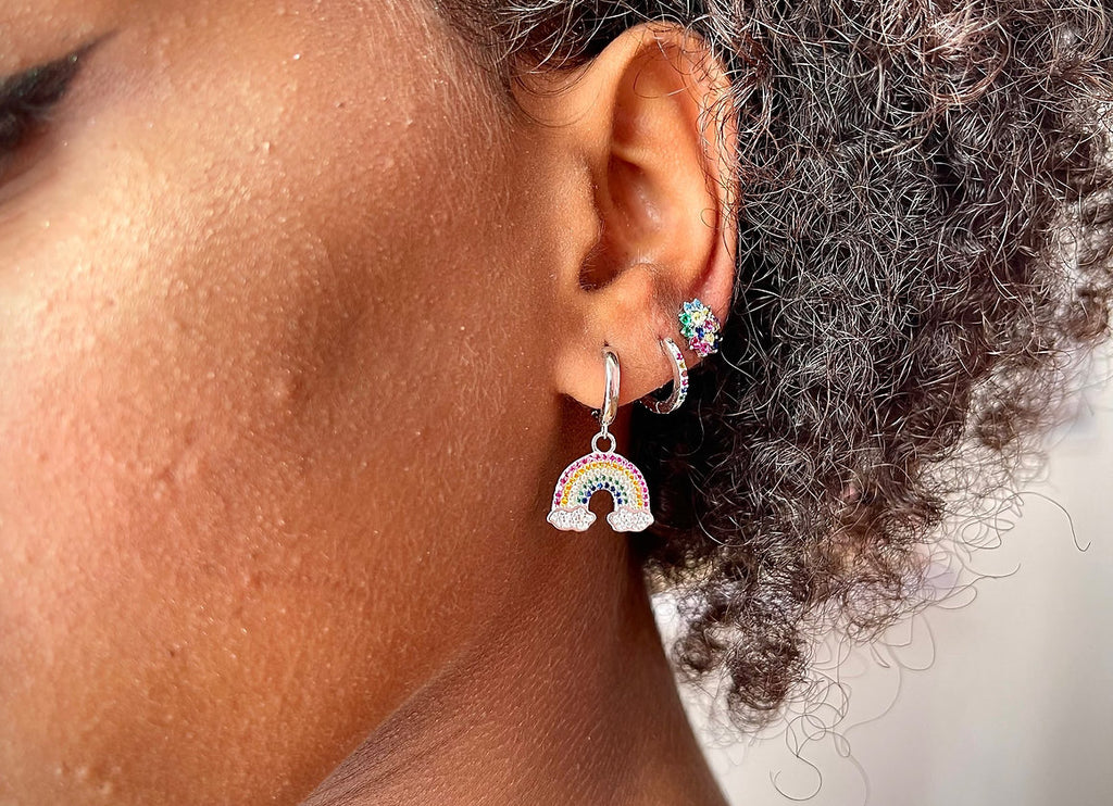 HOOPS CLASSICO RAINBOW ARGENTO SINGOLO