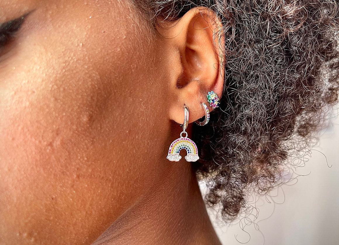 HOOPS CLASSICO RAINBOW ARGENTO SINGOLO