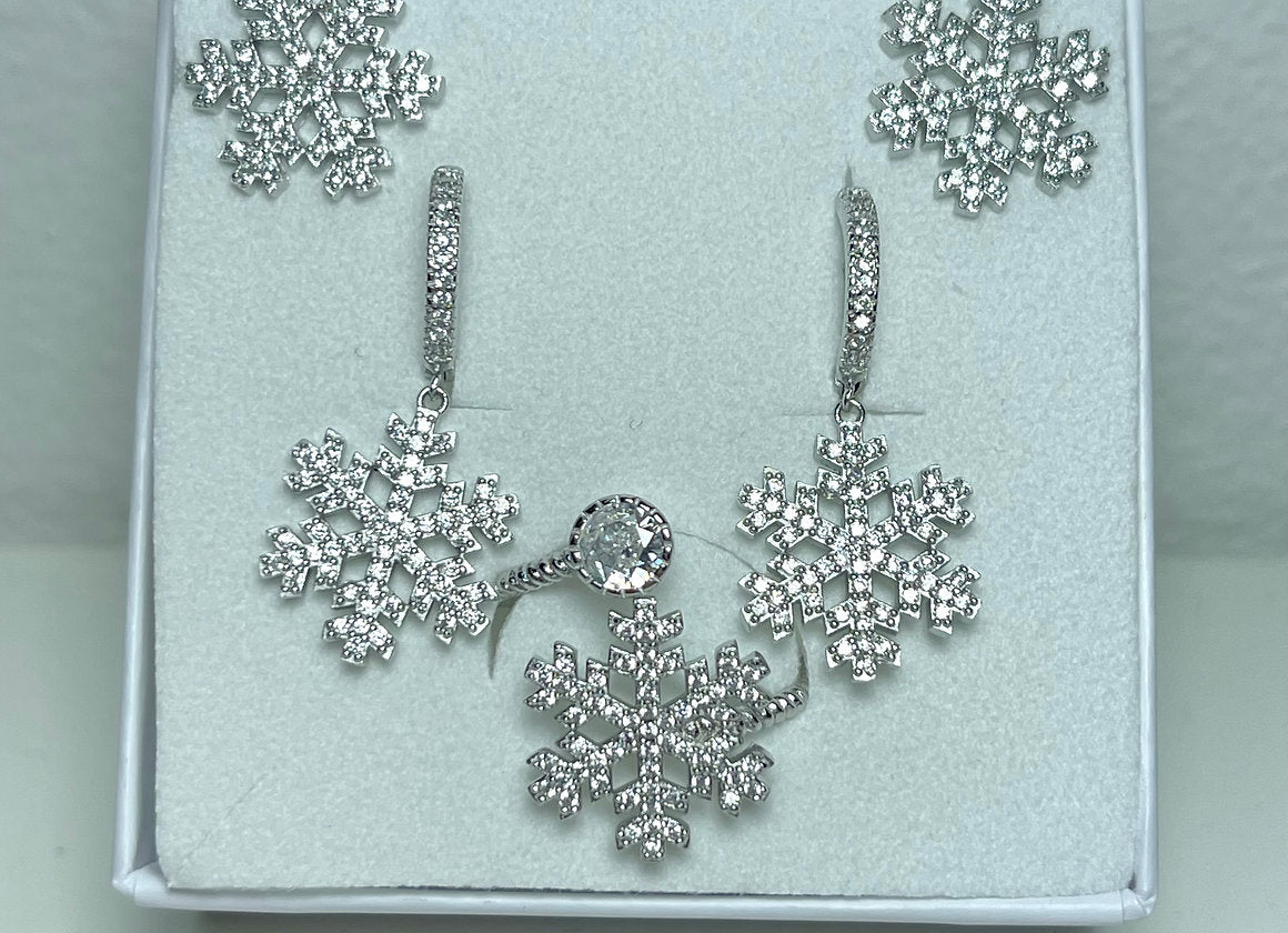 ORECCHINI SNOWFLAKES ARGENTO