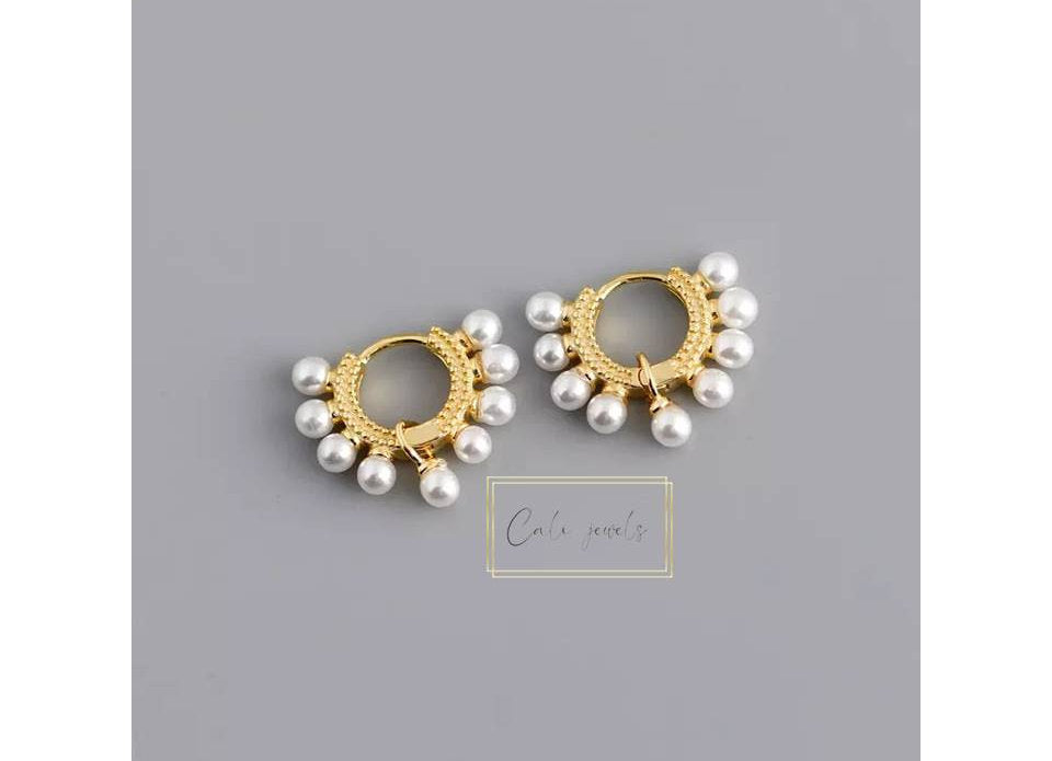 HOOPS MINI PERLE ORO