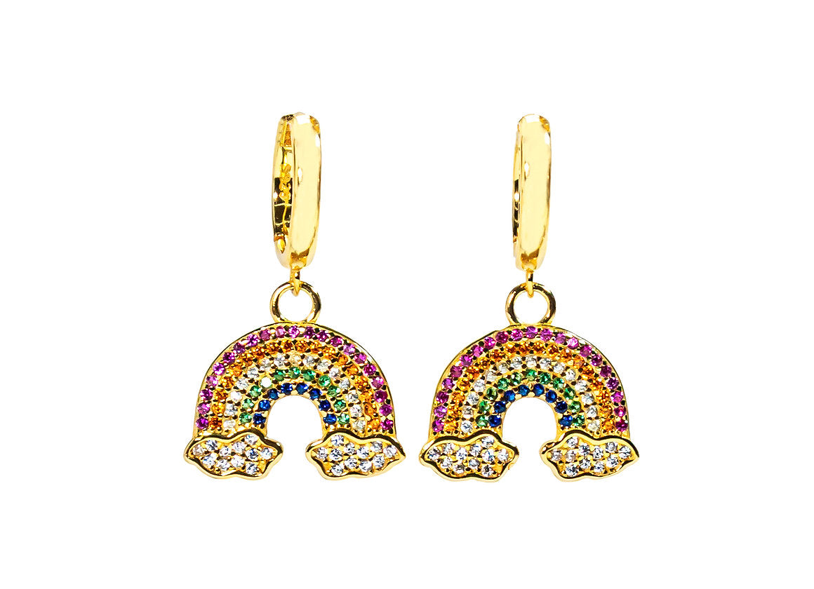 HOOPS RAINBOW PLACCATO ORO