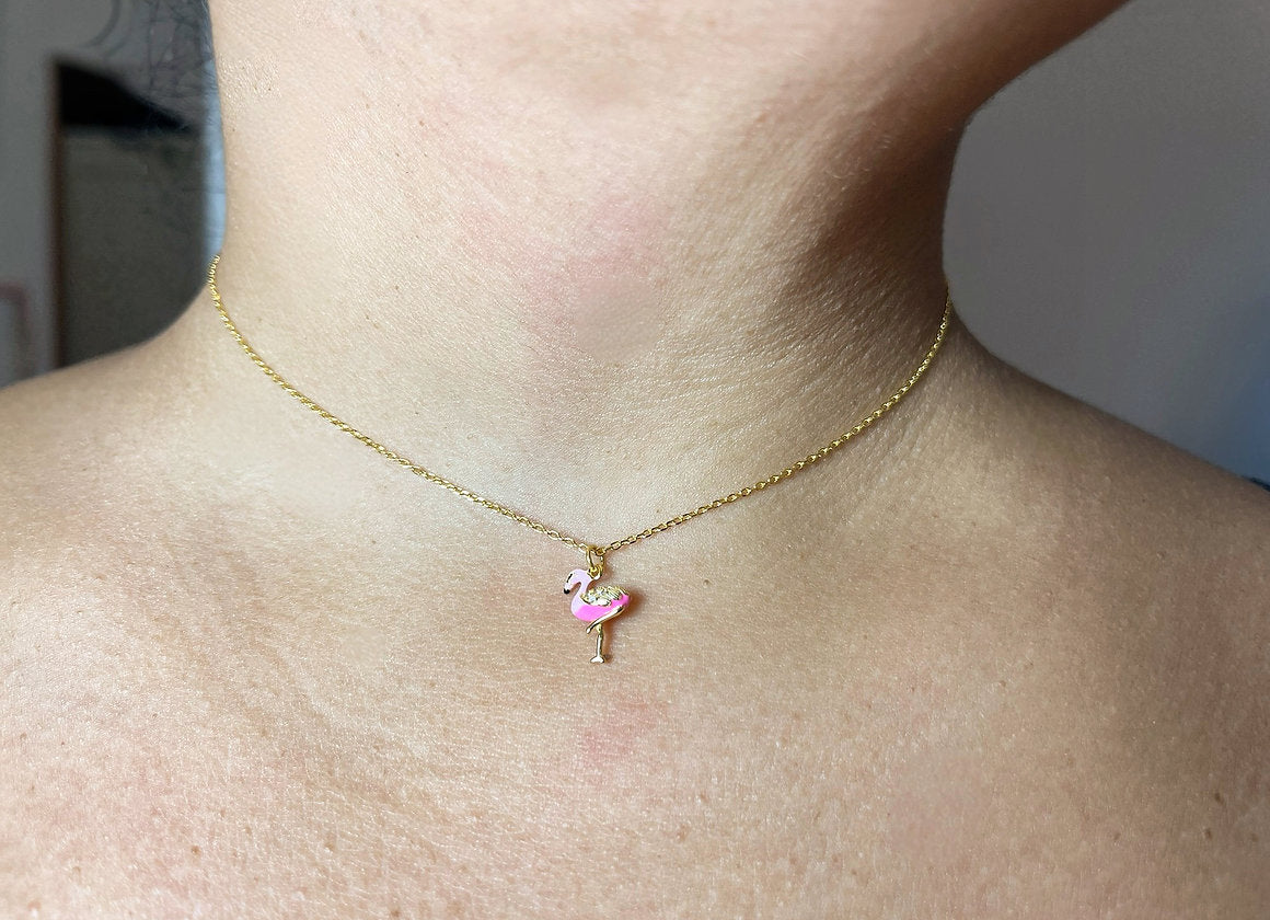 COLLANA FENICOTTERO PLACCATO ORO