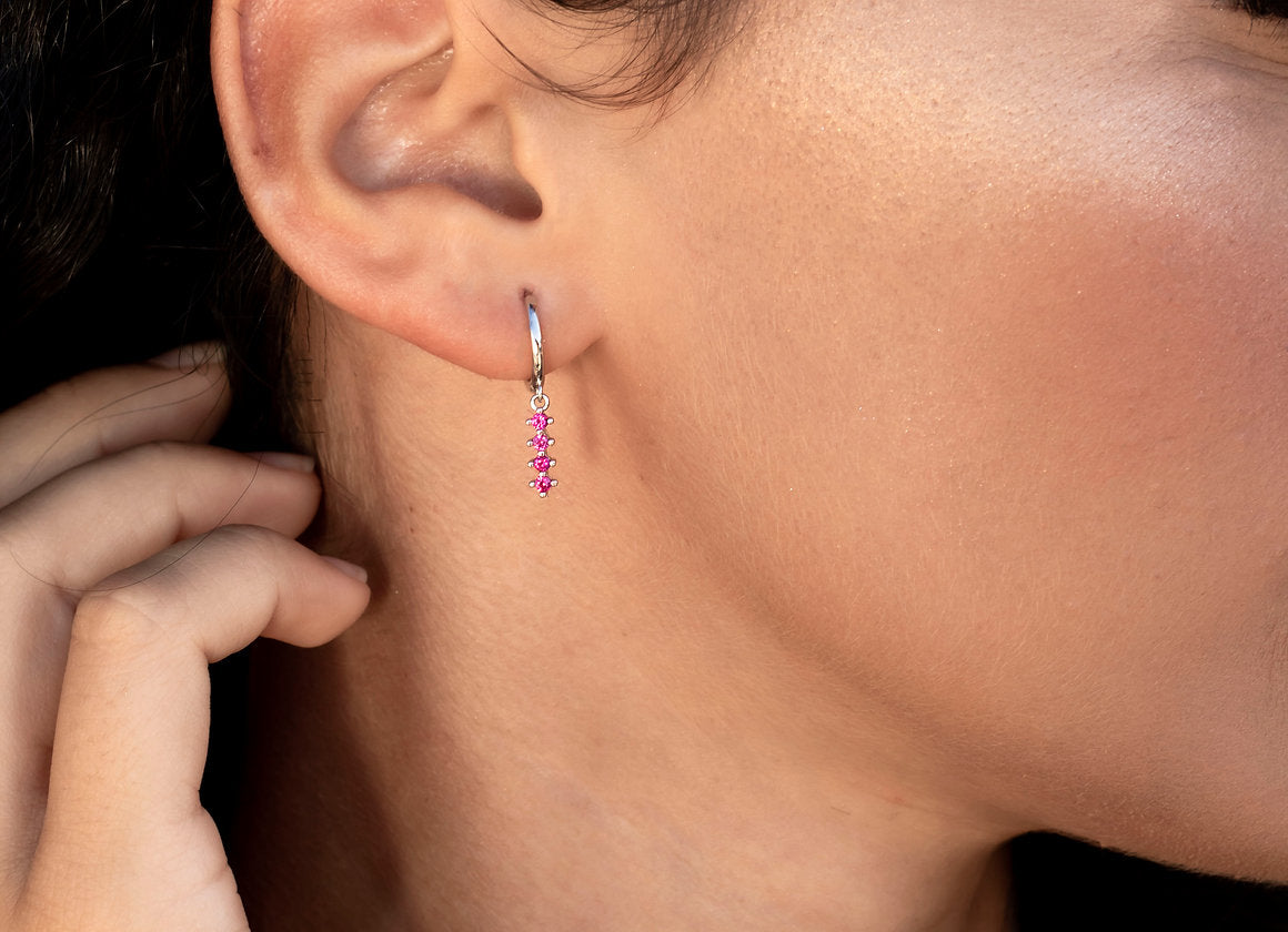 HOOP S STICK FUCSIA ARGENTO