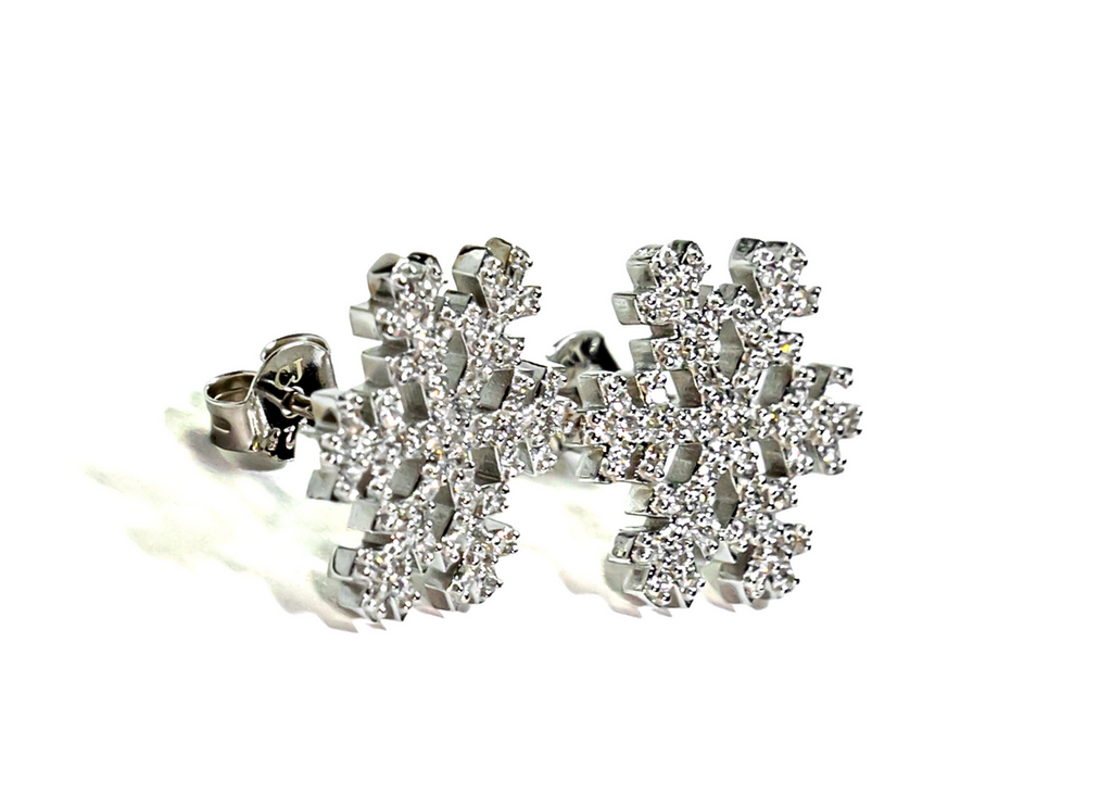ORECCHINI SNOWFLAKES ARGENTO