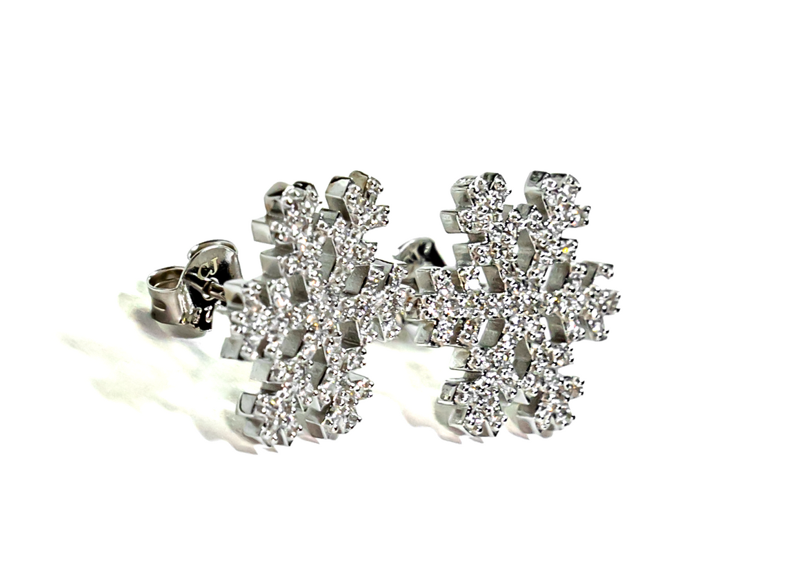 ORECCHINI SNOWFLAKES ARGENTO
