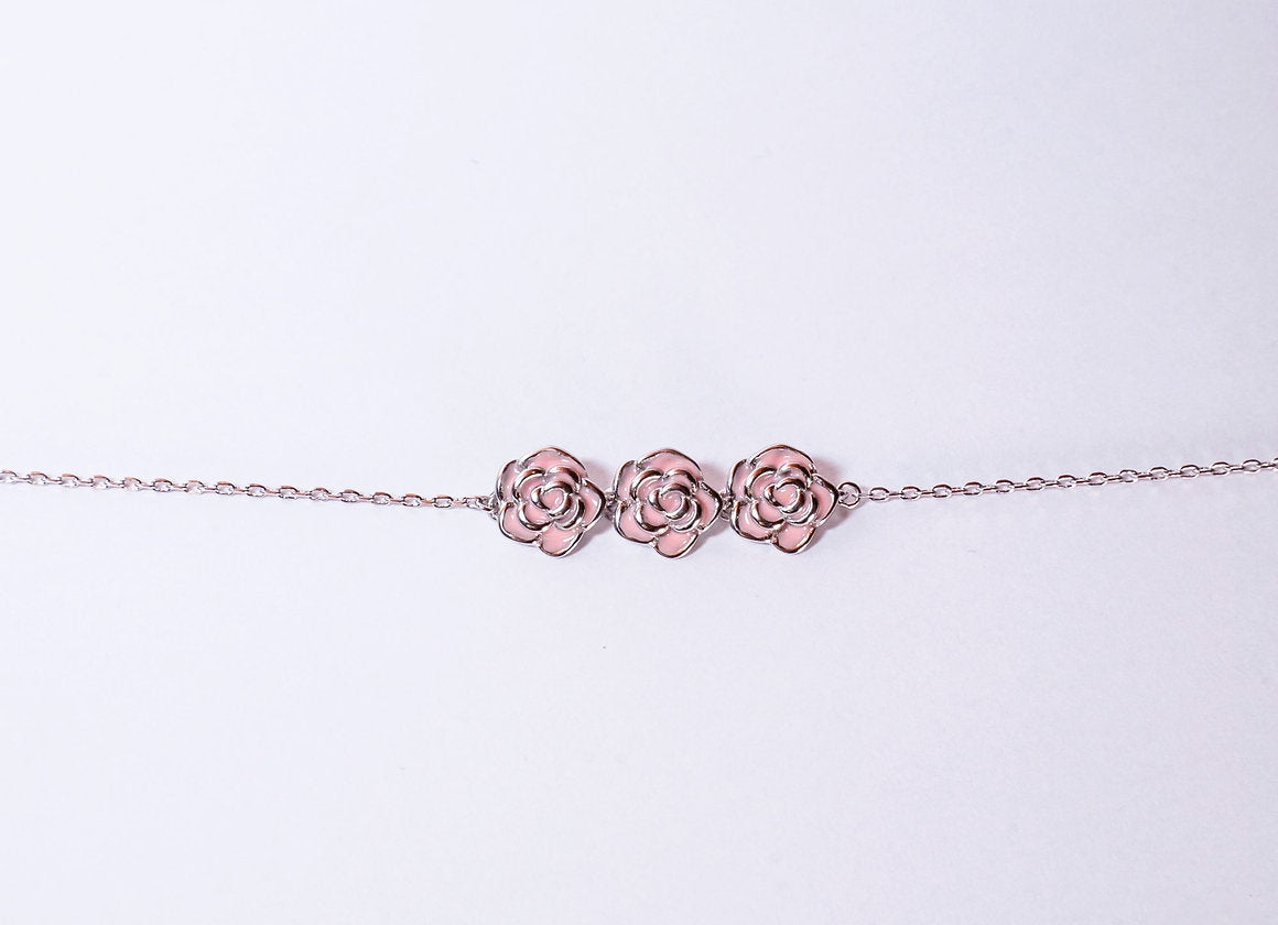 BRACCIALE BOCCIOLI ARGENTO SMALTATO