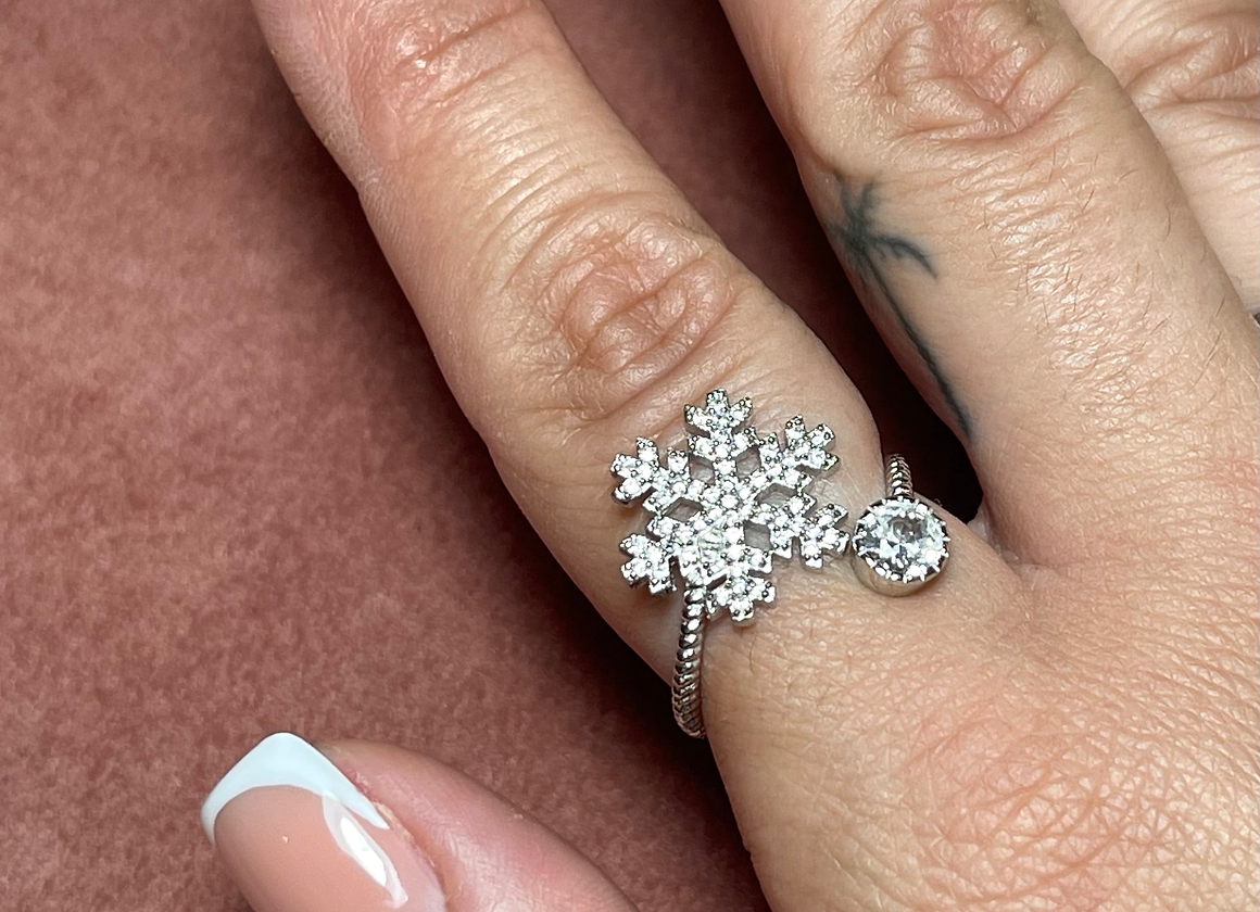 ANELLO SNOWFLAKE ARGENTO