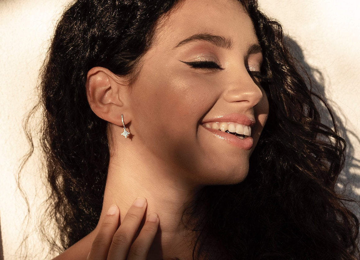 HOOPS ZIRCONI STELLA POLARE ARGENTO