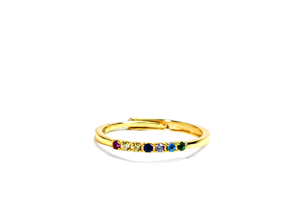 ANELLO RAINBOW PLACCATO ORO