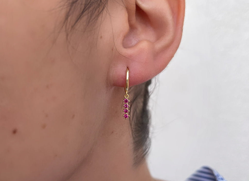 HOOPS STICK FUCSIA ORO