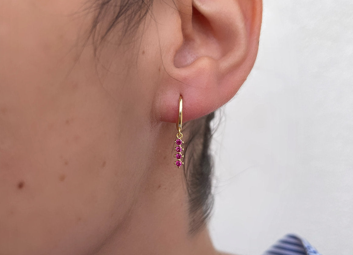 HOOPS STICK FUCSIA ORO