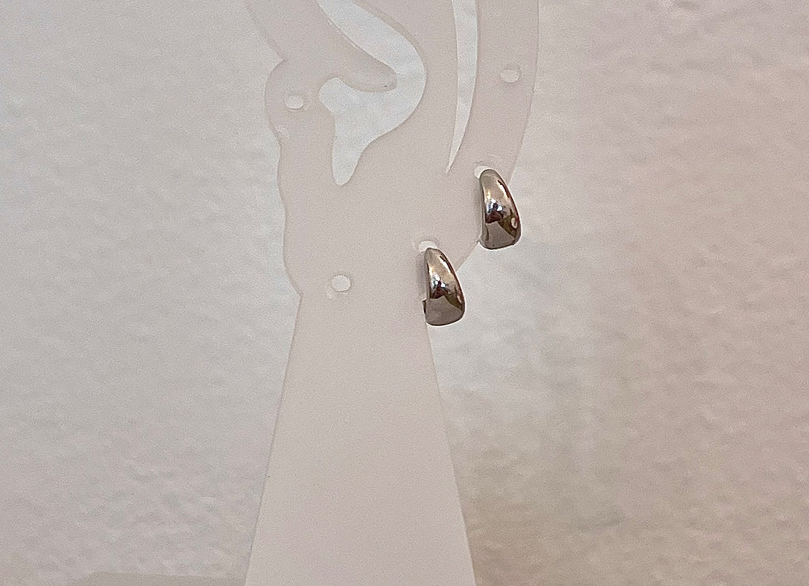 MINI HOOP BOMBATO ARGENTO